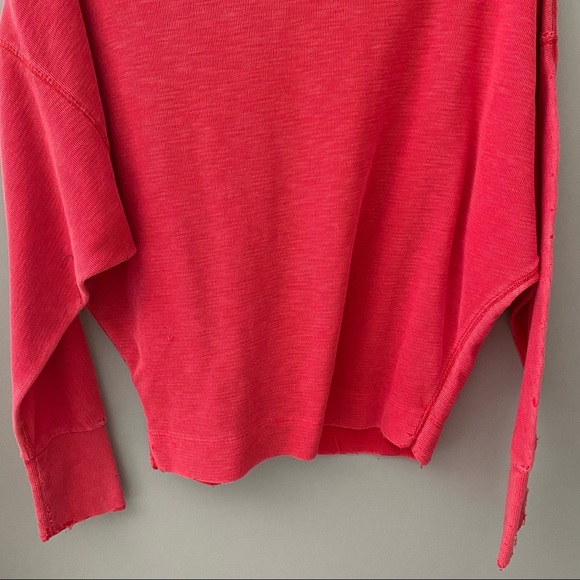 Free People Nikala Slide Zip Sweatshirt Pink Sz Medium - Picture 10 of 11